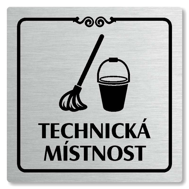 Technická místnost, 148x148mm, stříbrná, Texas